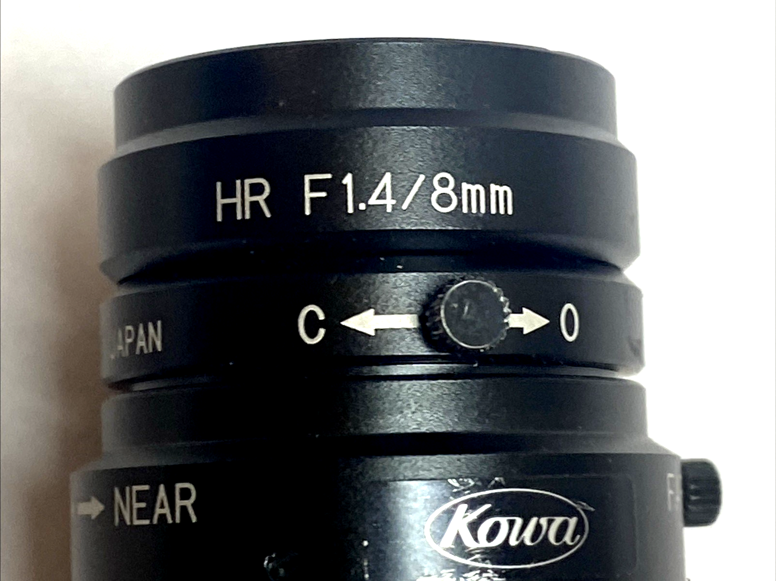 LM8JC1MS | Kowa Low Distortion Machine Vision Lens 2/3" 8mm F1.4 C‑Mount 2MP - Used - Maverick Industrial Sales