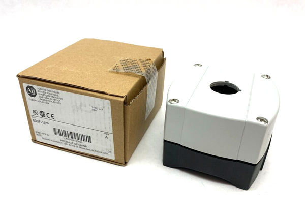 Allen Bradley 800F-1PP Ser. A Plastic Pushbutton Enclosure Gray 1-Hole 22mm - Maverick Industrial Sales