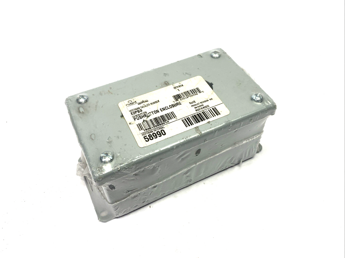 Hoffman E2PBG Pushbutton Enclosure, Type 12, 2PBx22.5mm 58990 - Maverick Industrial Sales