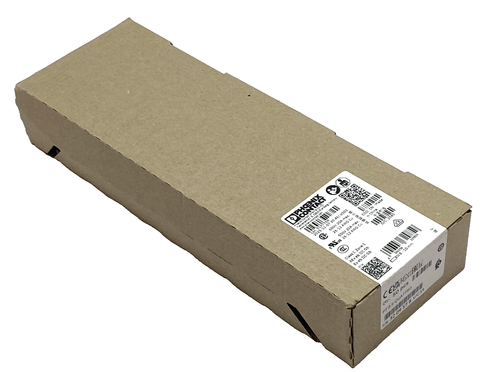 Phoenix Contact PT 2,5-QUATTRO Terminal Block 4-Position 3209578 BOX OF 50 - Maverick Industrial Sales