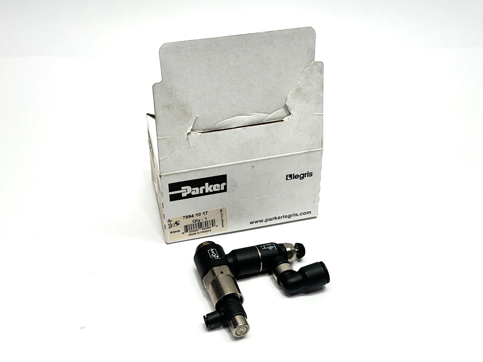 Parker Legris 7894 10 17 Pneumatic Piloted Non-Return Valve 3/8" 10mm OD - Maverick Industrial Sales