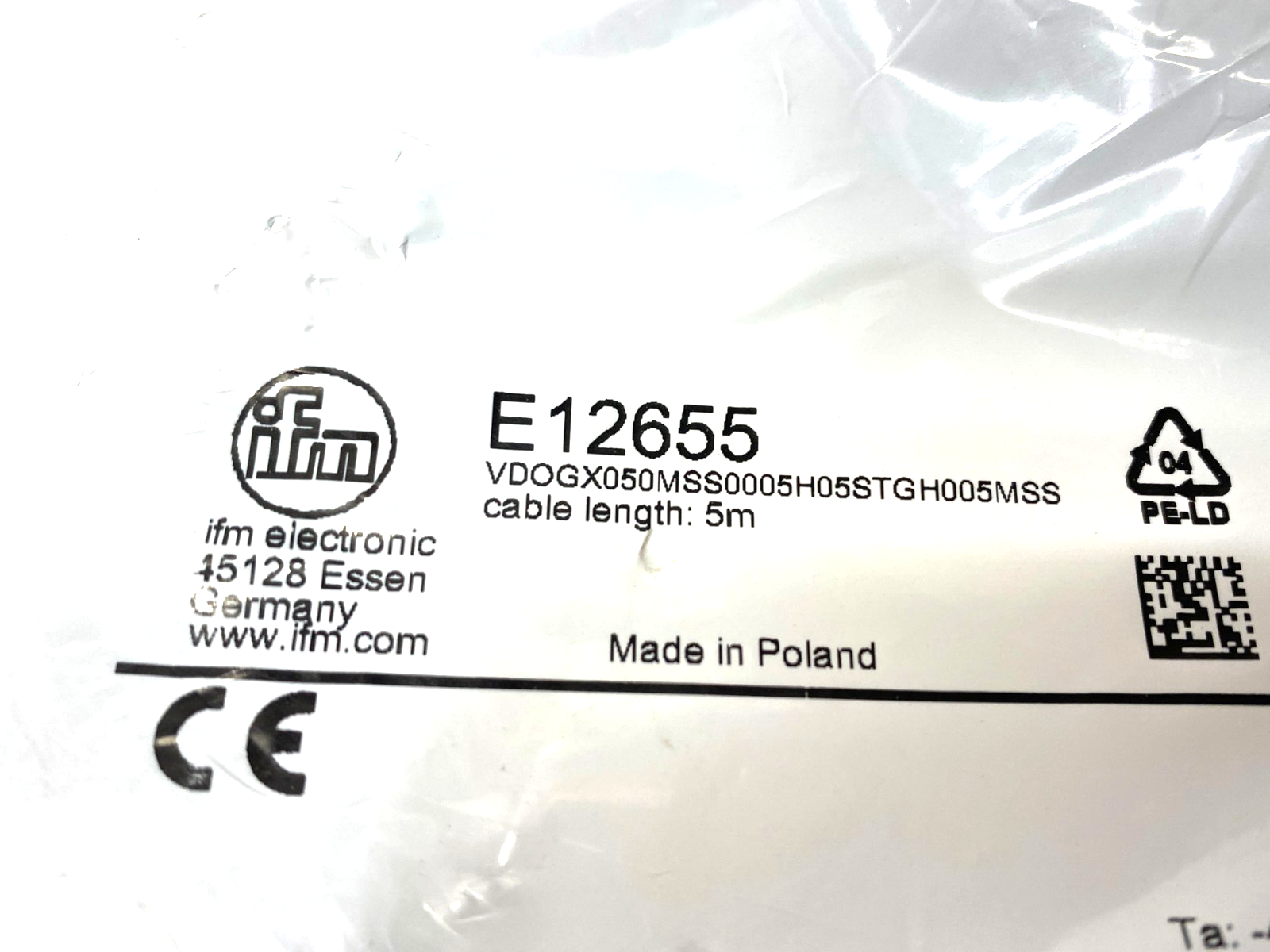 Ifm E12655 Dbl-Ended Connection Cable M12 5m VDOGX050MSS0005H05STGH005MSS - Maverick Industrial Sales