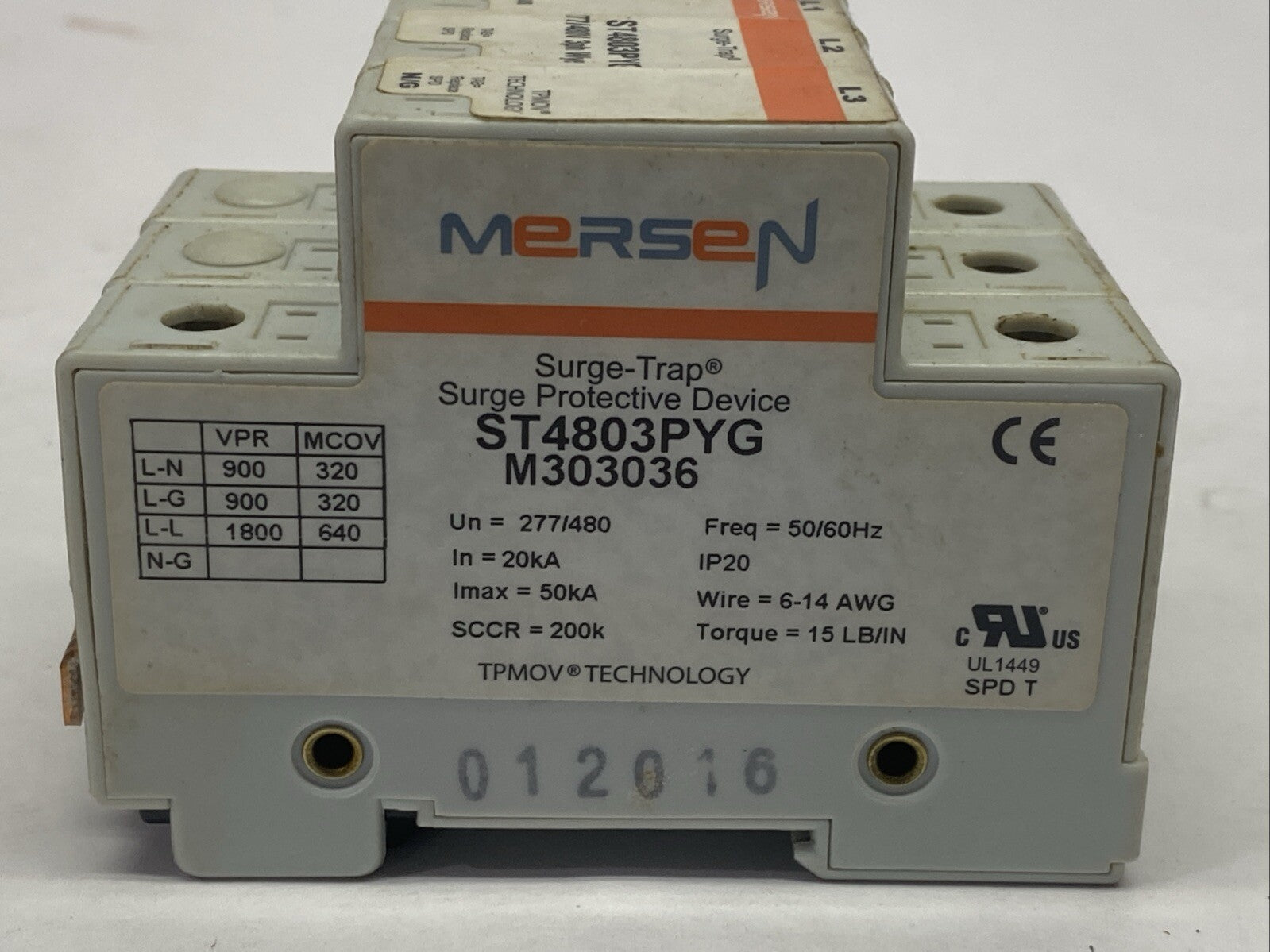 Mersen ST4803PYG ST Series Surge-Trap Surge Protector 277/480V 3PH - Maverick Industrial Sales