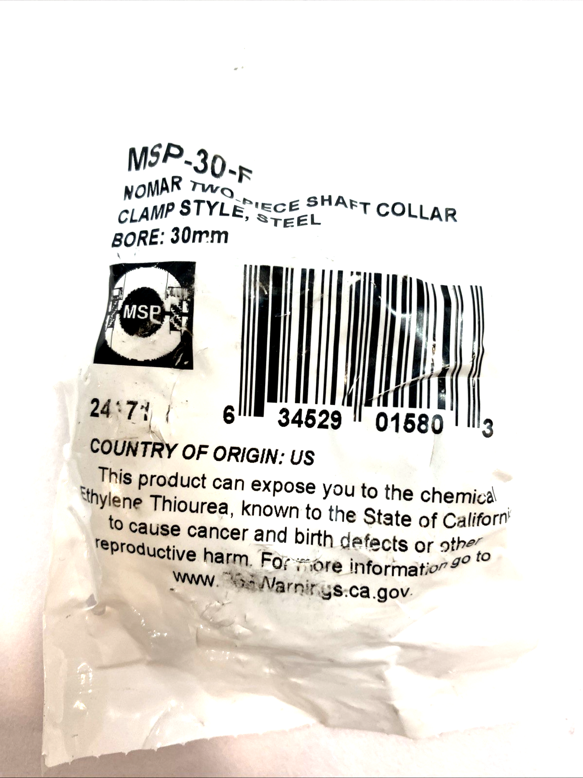 Ruland MSP-30-F Shaft Collar, Bore 30mm - Maverick Industrial Sales
