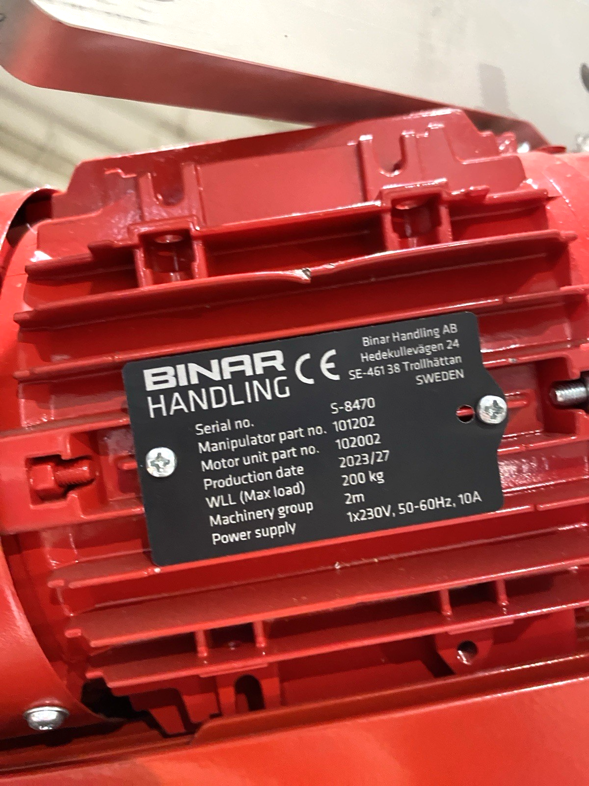 Binar Quick-Lift QLR 200i 230V 200 KG Max Load Smart Hoist - Maverick Industrial Sales