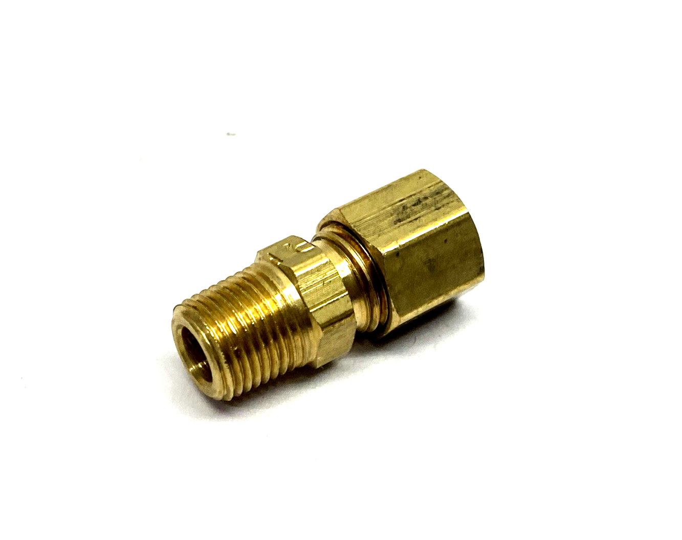 Parker 68C-4-2 Brass Compression Fitting 1/8" Male NPT x 1/4" Compression 4-PK - Maverick Industrial Sales