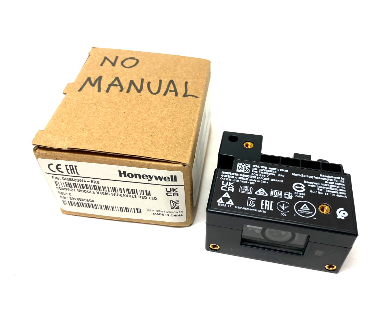 Honeywell CM5680WA-BR0 Compact Wide Angle 2D Imager Module NO MANUAL - Maverick Industrial Sales