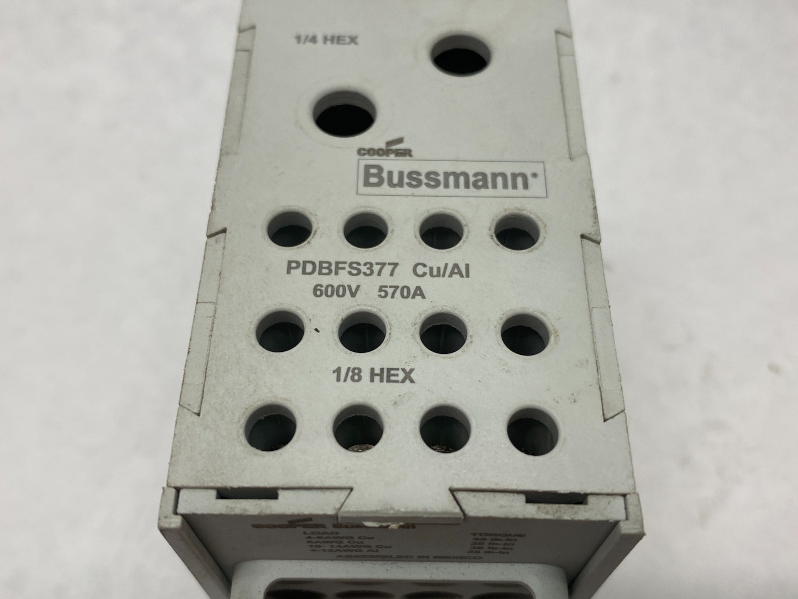 Cooper Bussmann PDBFS377 Power Distribution Block 600V 570A - Maverick Industrial Sales