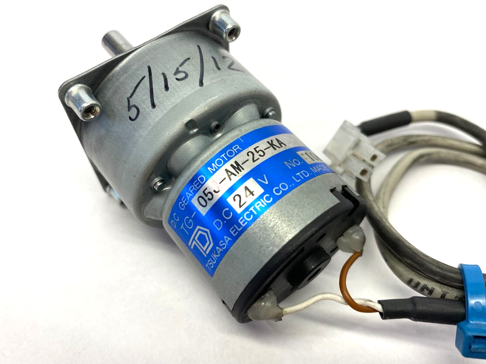 Tsukasa Electric 05J-AM-25-KA DC Geared Motor 24VDC - Maverick Industrial Sales