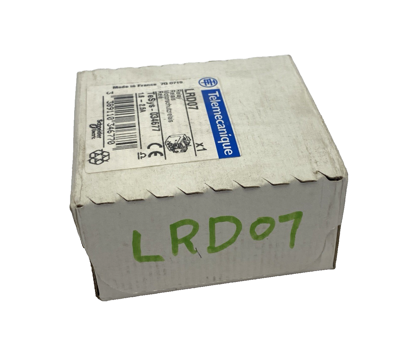 Telemecanique LRD07 TeSys-034677 Thermal Overload Relay 1.6A - 2.5A - Maverick Industrial Sales