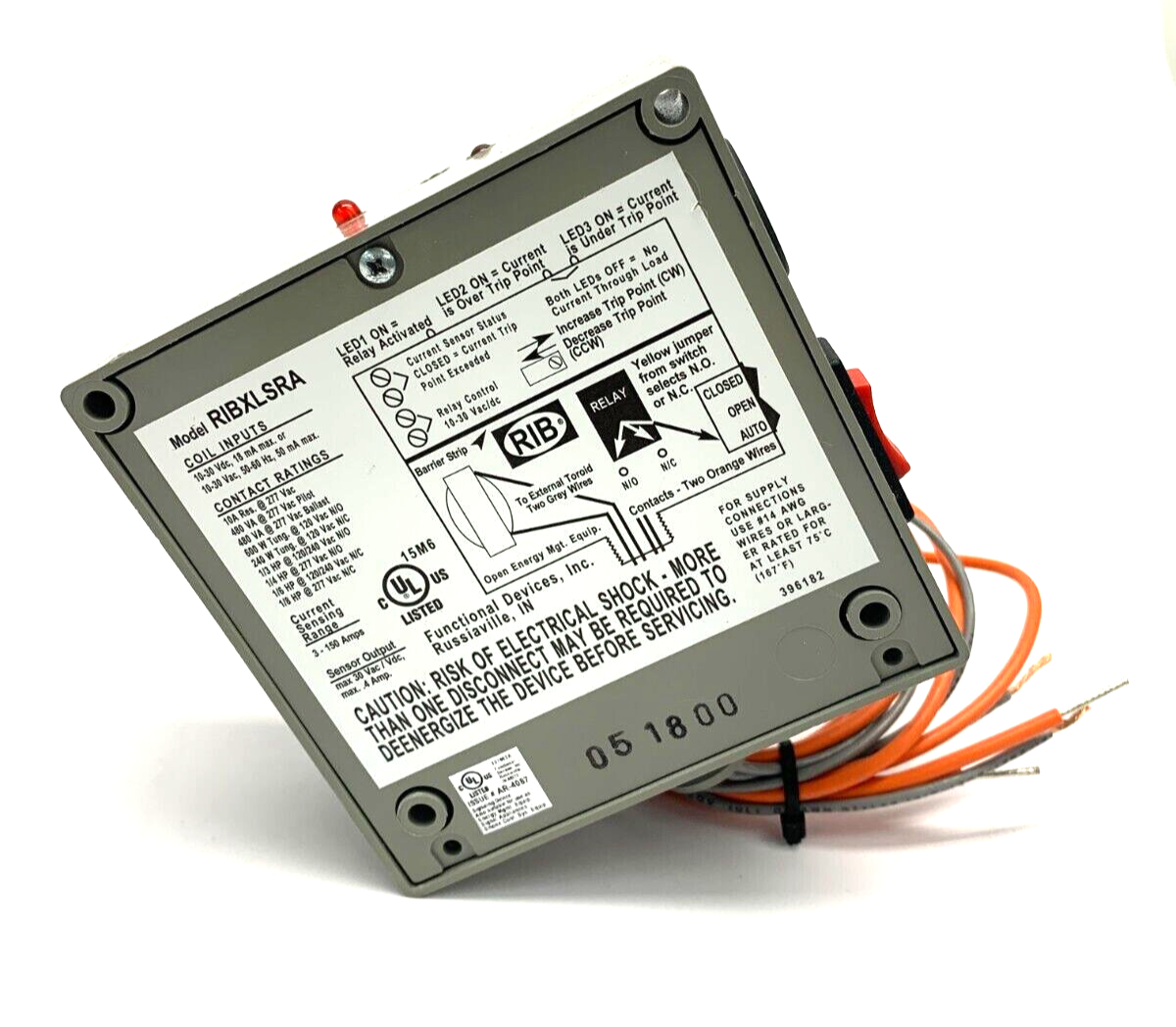 Functional Devices RIBXLSRA Enclosed Relay Remote 15M6 - Maverick Industrial Sales