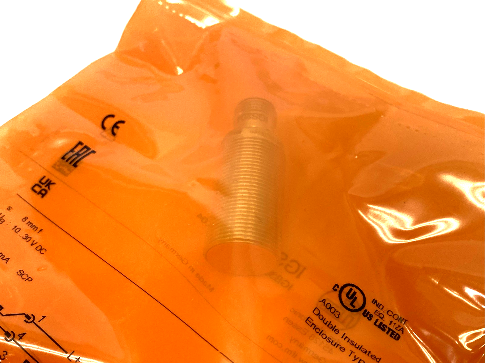 ifm IGS204 Inductive Sensor PNP N.O. M18 Thread, IGB3008BBPKG/US-104 - Maverick Industrial Sales