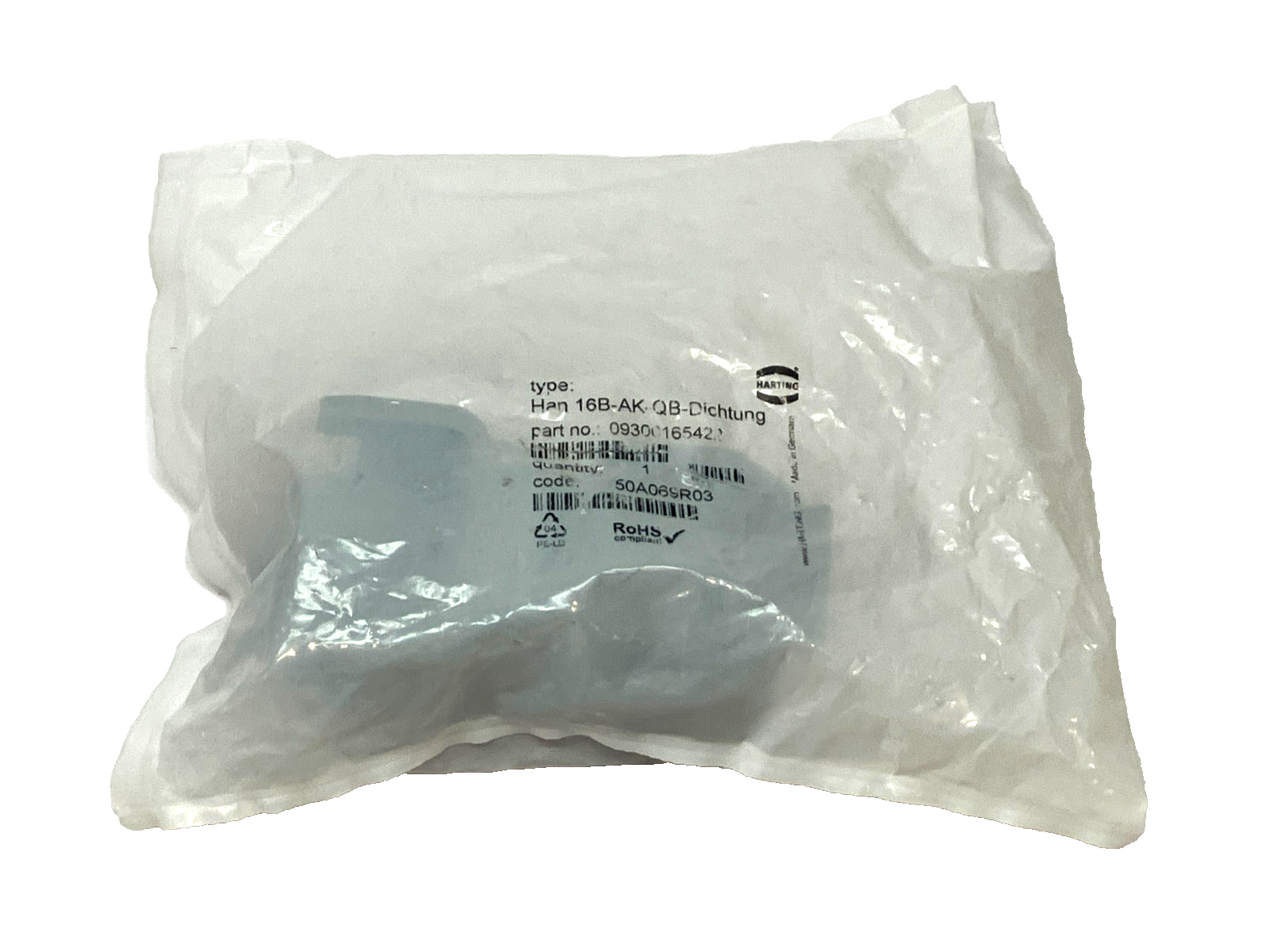 Harting 09300165422 Han 16B-AK-QB-Dichtung Heavy Duty Power Connector - Maverick Industrial Sales