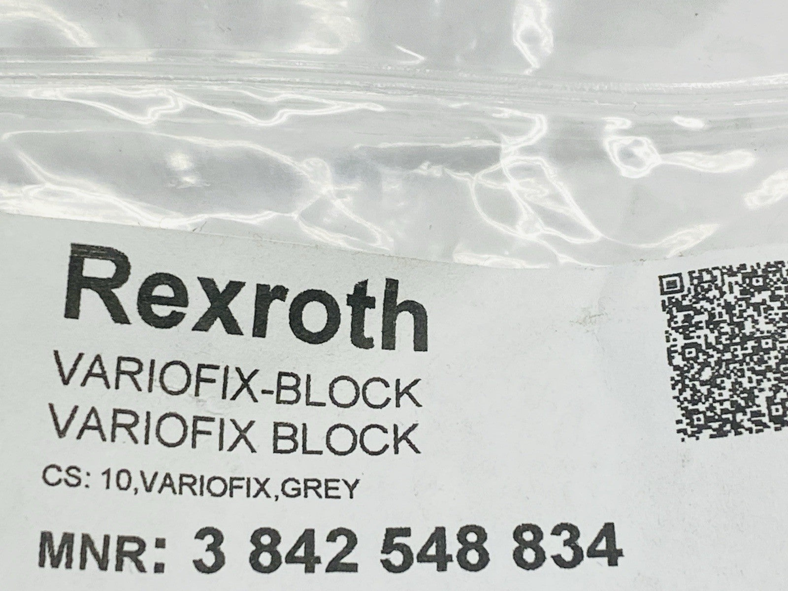 Bosch Rexroth 3842548834 Variofix Block 10 Grey PKG OF 6 - Maverick Industrial Sales