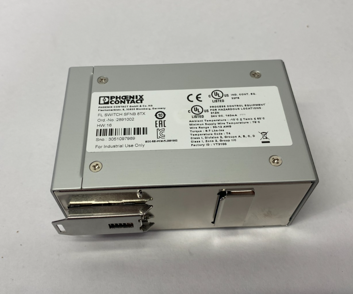 Phoenix Contact FL SWITCH SFNB 8TX Industrial Ethernet Switch 8-Port 2891002 - Maverick Industrial Sales