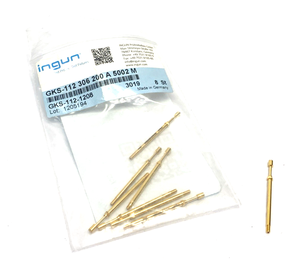Ingun GKS-112 306 200 A 5002 M Spring-Loaded Test Probe GKS-112-1208 LOT OF 8 - Maverick Industrial Sales
