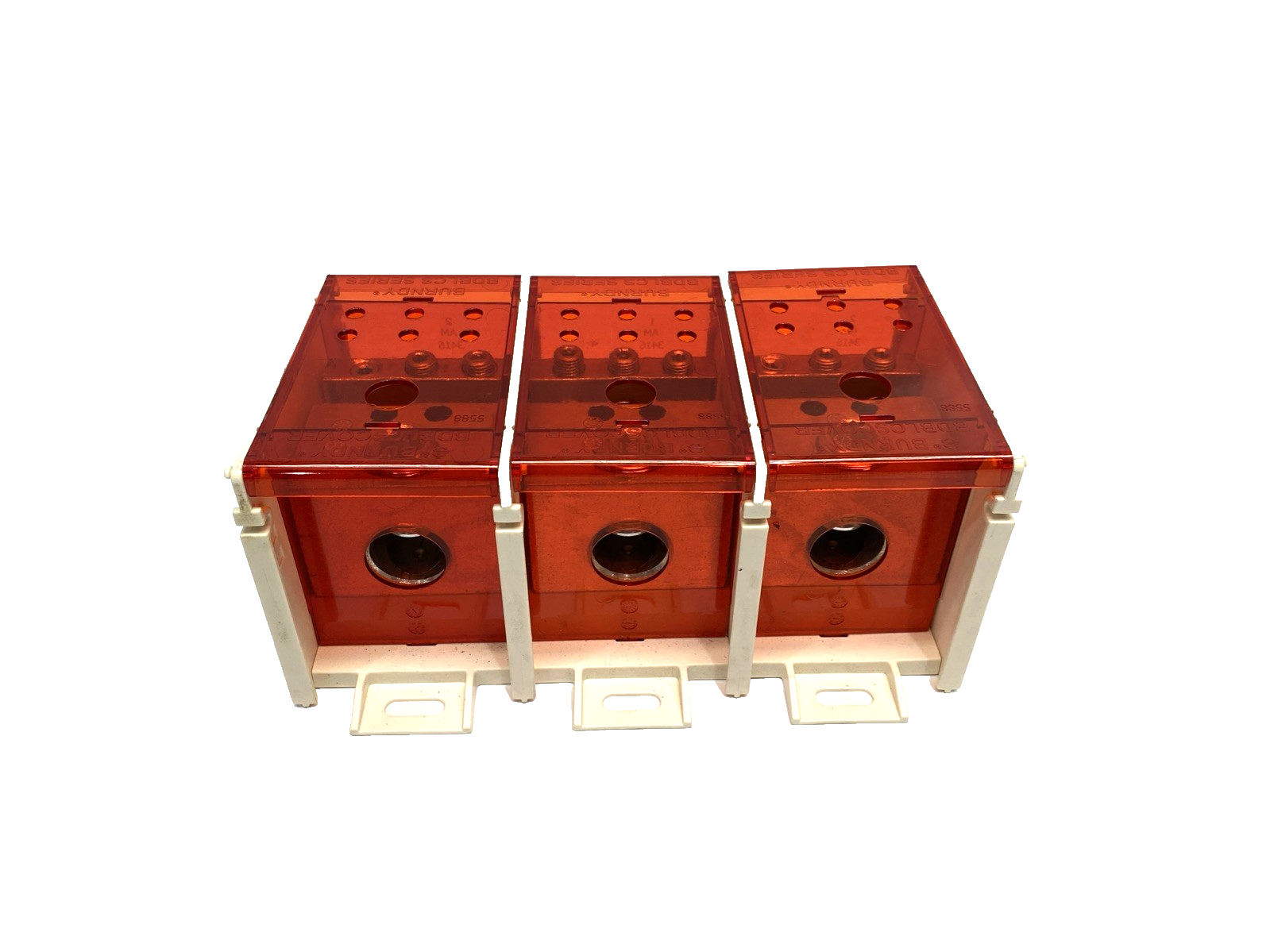 BDBLCS5K3FS | Burndy 3-Pole Finger-Safe Power Distribution Block 600V 310A CU9AL - New – Open box - Maverick Industrial Sales
