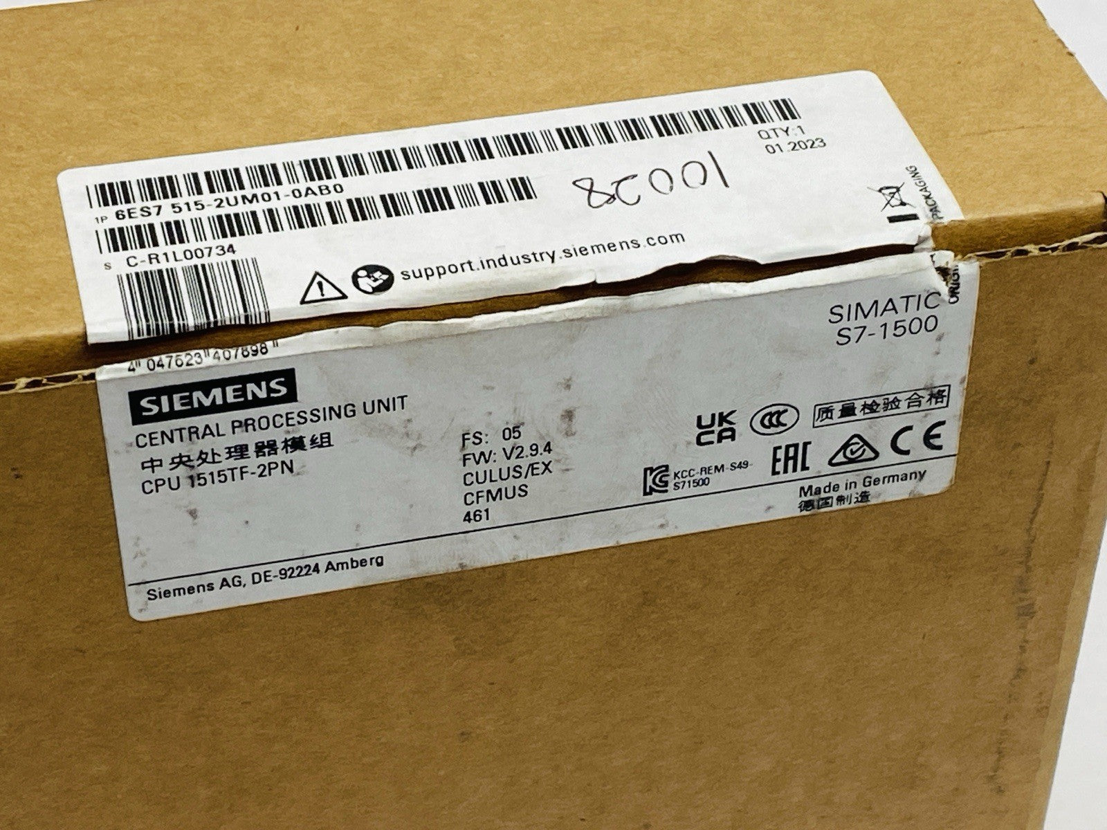 Siemens 6ES7 515-2UM01-0AB0 SIMATIC S7-1500T CPU 1515TF-2PN - Maverick Industrial Sales