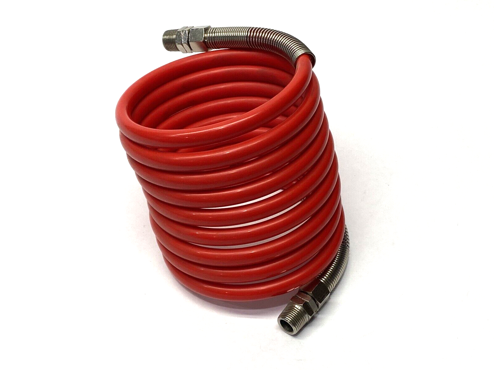 Mazzernew 74324-A-4-6-94 Red Nylon Tubing 3/8" OD 3/8" FNPT 12' Coil Length - Maverick Industrial Sales