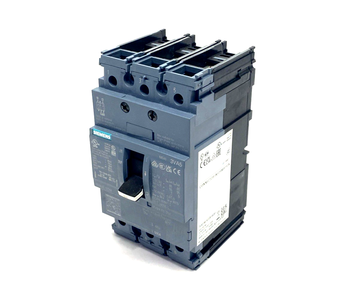 Siemens 3VA5160-5ED36-0AA0 Circuit Breaker 3P 60A UL 125 Breakibng Cap. Class M - Maverick Industrial Sales