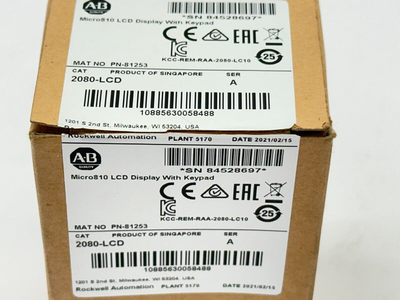 Allen Bradley 2080-LCD Ser A Micro810 LCD Display With Keypad 81253 - Maverick Industrial Sales