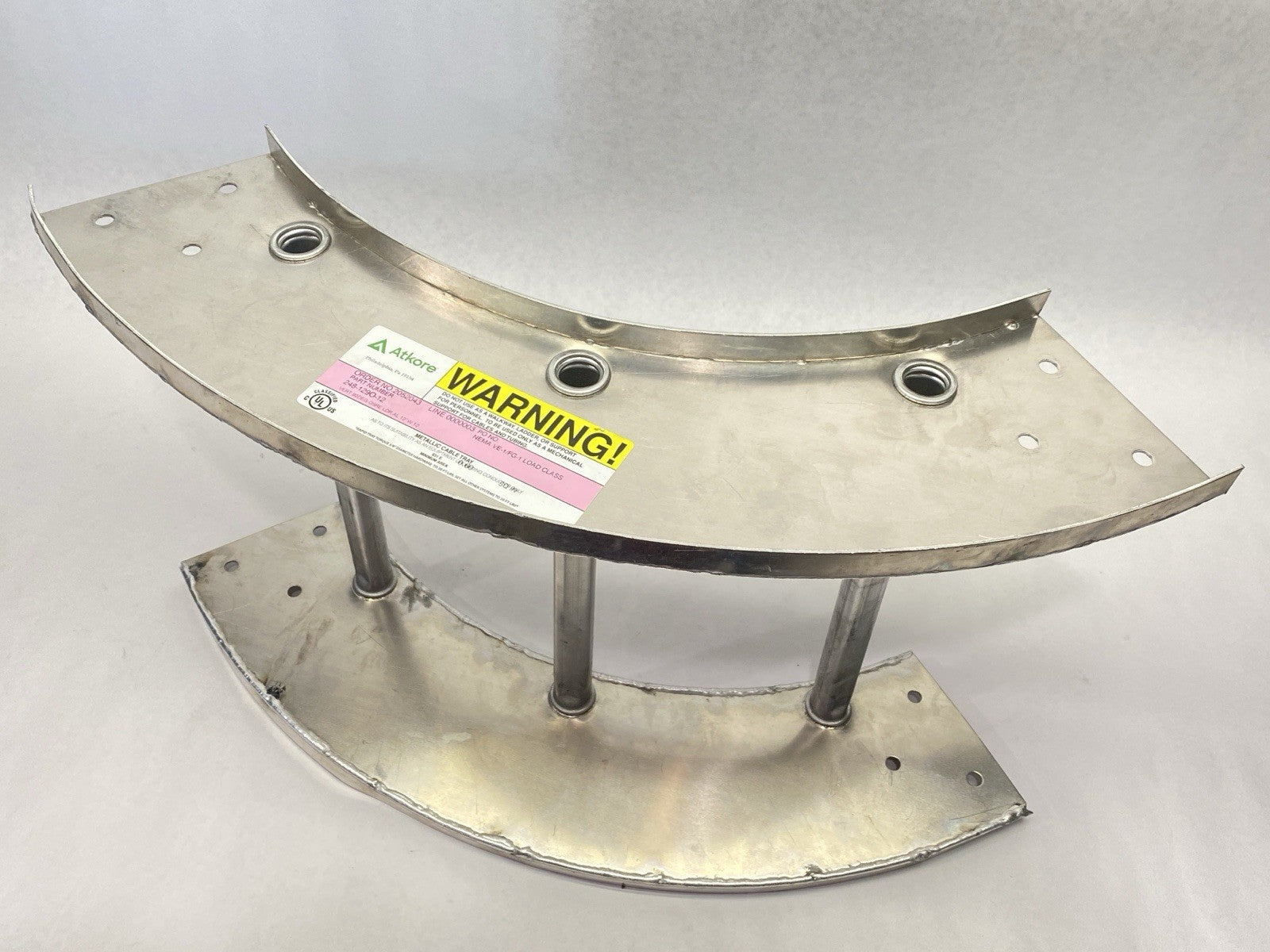 248-129O-12 | Atkore Cable Tray 90 Degree Outside Vertical Elbow 12" Radius - Used - Maverick Industrial Sales