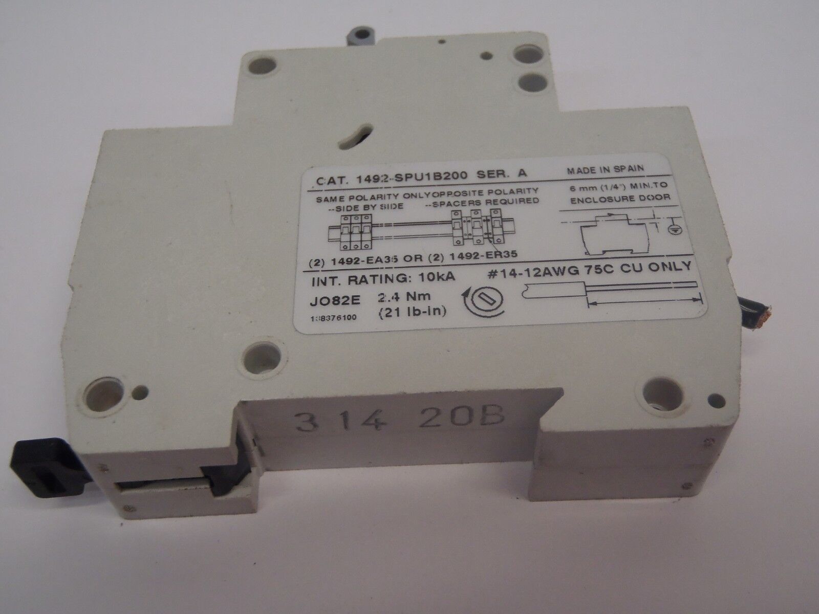 Allen Bradley 1492-SPU1B200 Series A 20A Circuit Breaker - Maverick Industrial Sales