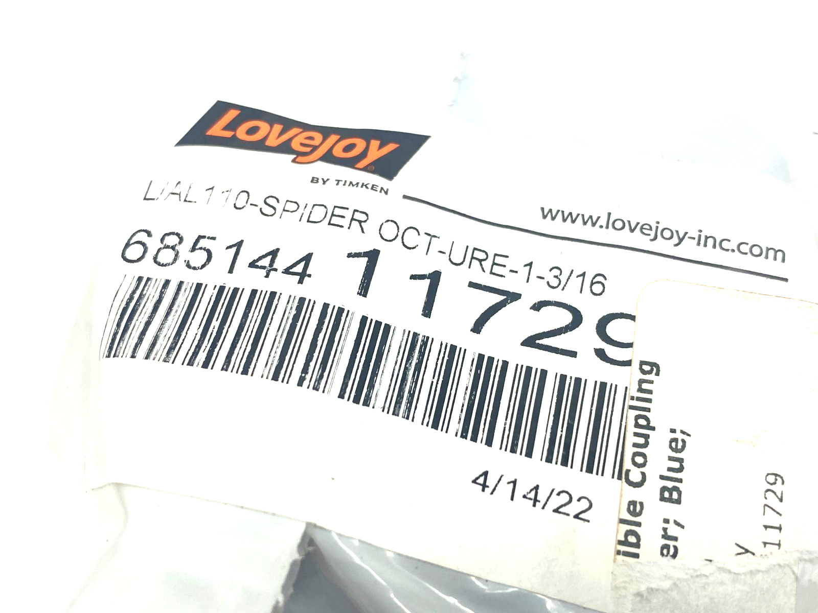 Lovejoy 68514411729 Spider Jaw Coupling L/AL110 OCT-URE 1-3/16 - Maverick Industrial Sales
