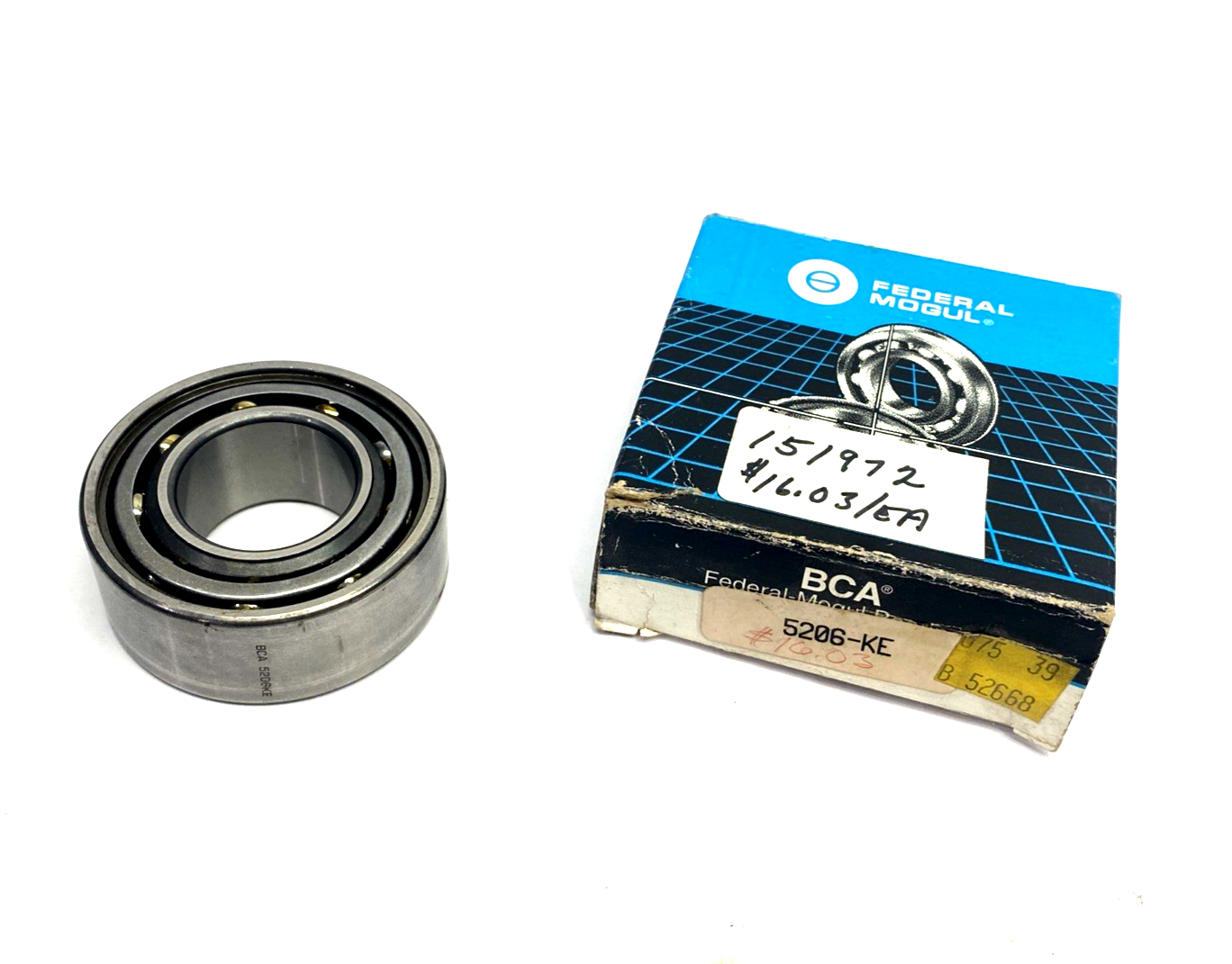 5206-KE | BCA Federal Mogul Bearings Double Row Ball Bearing 30mm I.D. x 62mm O.D. - New – Open box - Maverick Industrial Sales