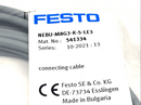 Festo NEBU-M8G3-K-5-LE3 Connecting Cable M8 3-Pin Female 5m 541334 - Maverick Industrial Sales