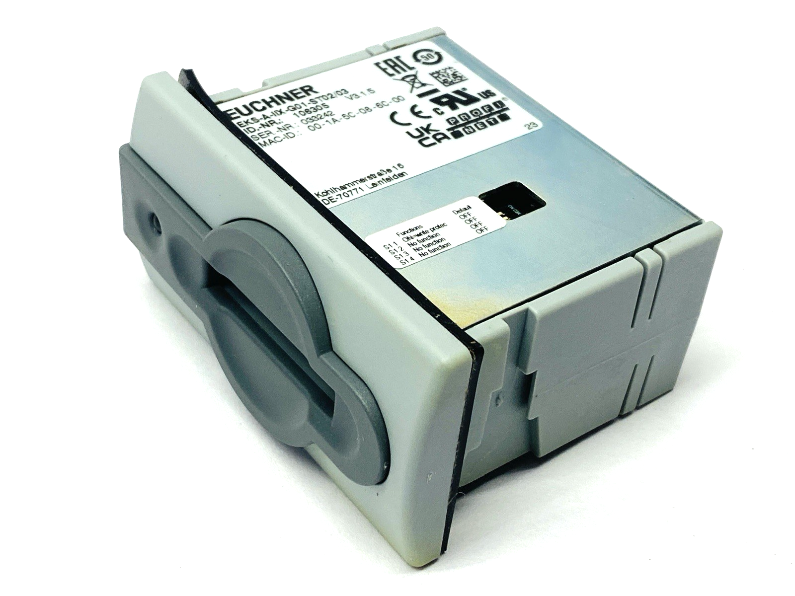 EKS-A-IIX-G01-ST02/03 | Euchner Electronic-Key Adapter PROFINET Interface 106305 - New – Open box - Maverick Industrial Sales