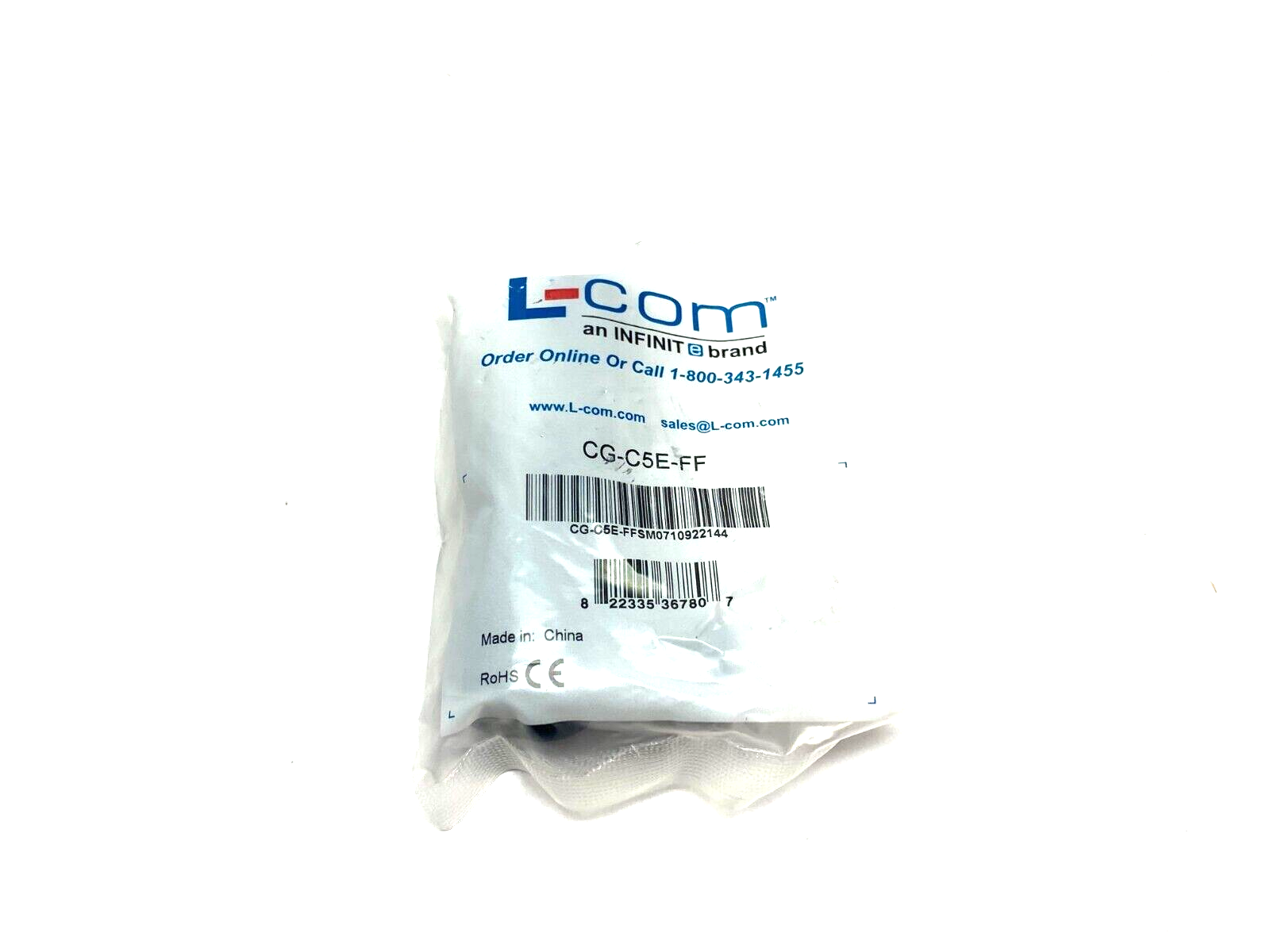 L-Com CG-C5E-FF Waterproof Cat5 Cat6 Inline Coupler Extender - Maverick Industrial Sales