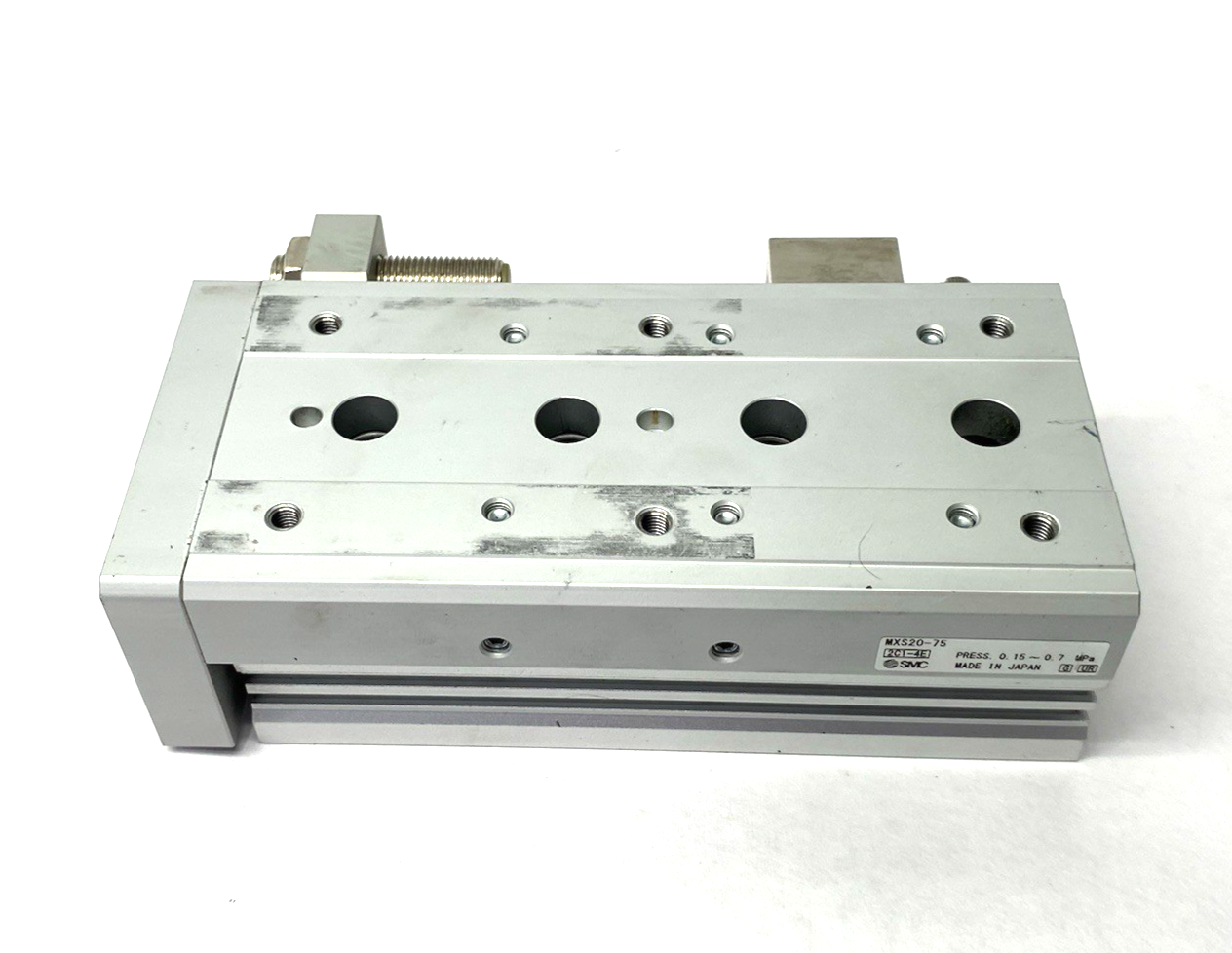 SMC MXS20-75 Guided Slide Table Cylinder, 20mm Bore, 75mm Stroke Adjustable - Maverick Industrial Sales