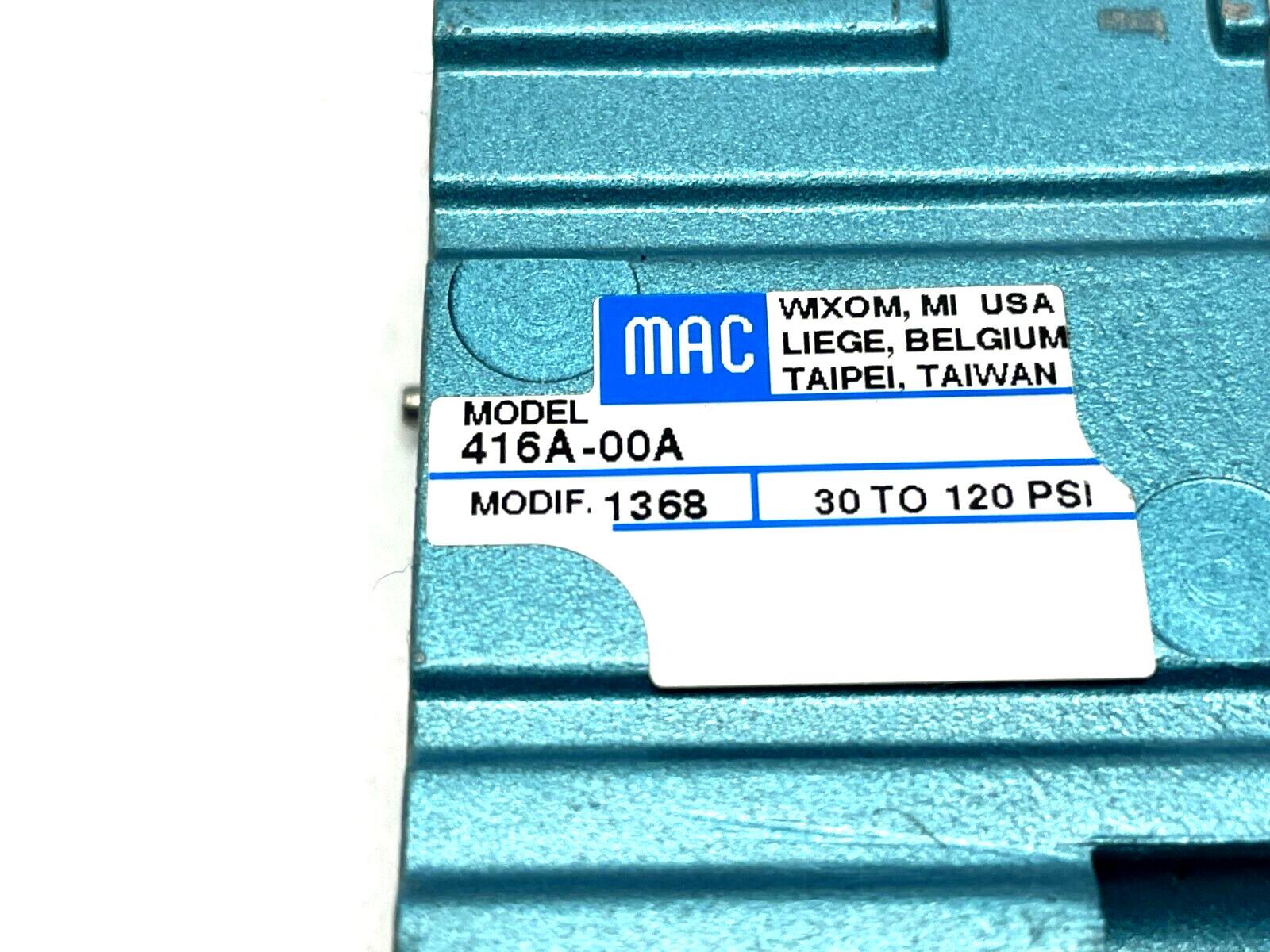 MAC Valves 416A-00A Single Operator Piloted Valve - Maverick Industrial Sales
