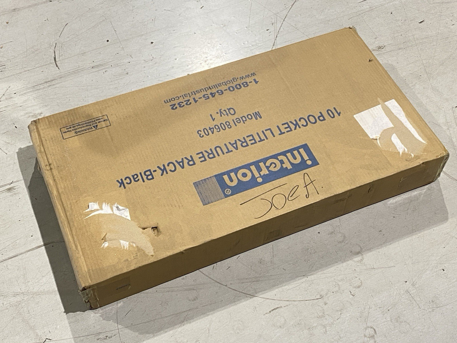 Interion 806403 10 Pocket Literature Rack Black - Maverick Industrial Sales