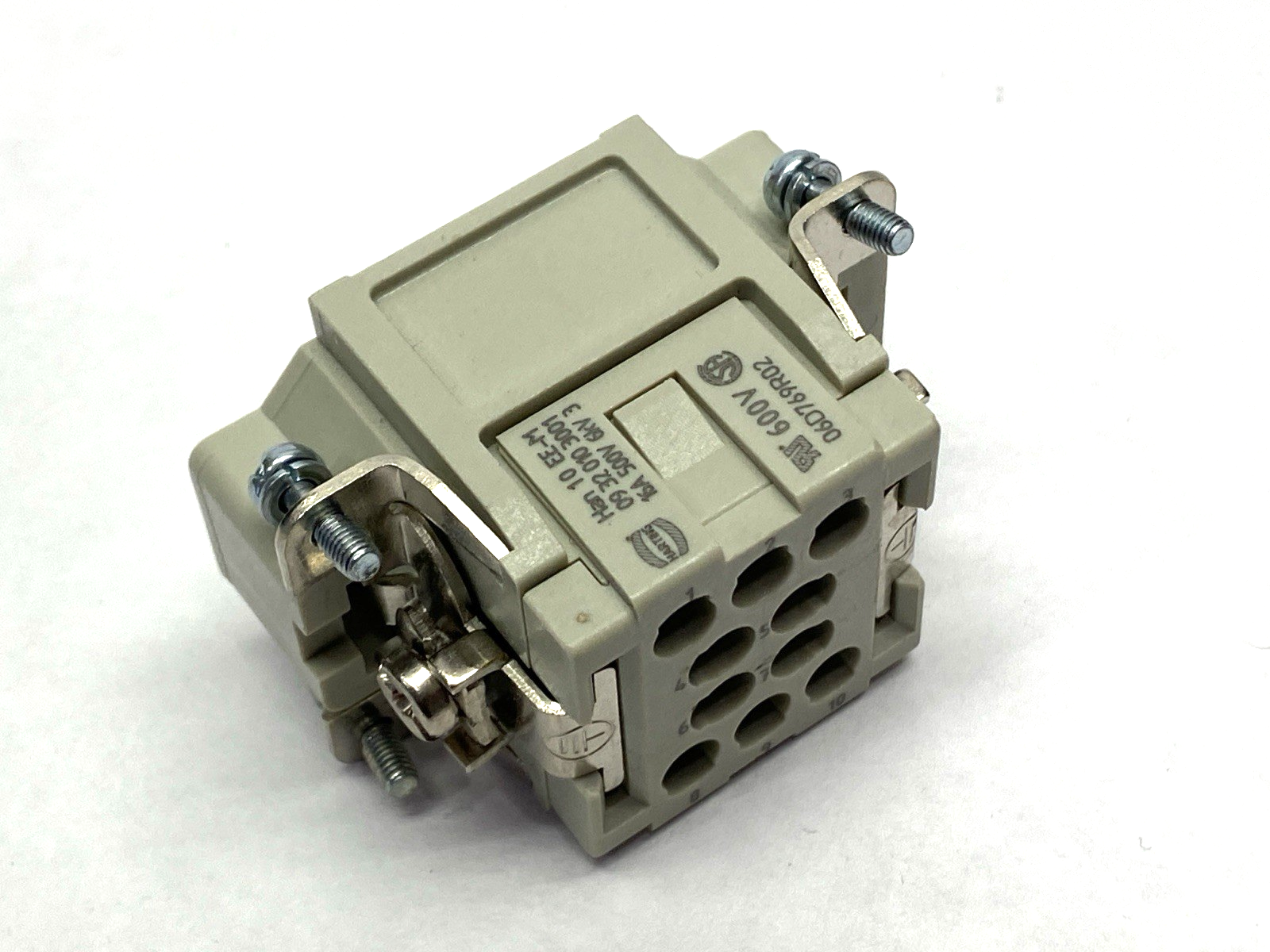 Harting 09320103001 Insert Male Crimp Han 10 EE-M 600V - Maverick Industrial Sales