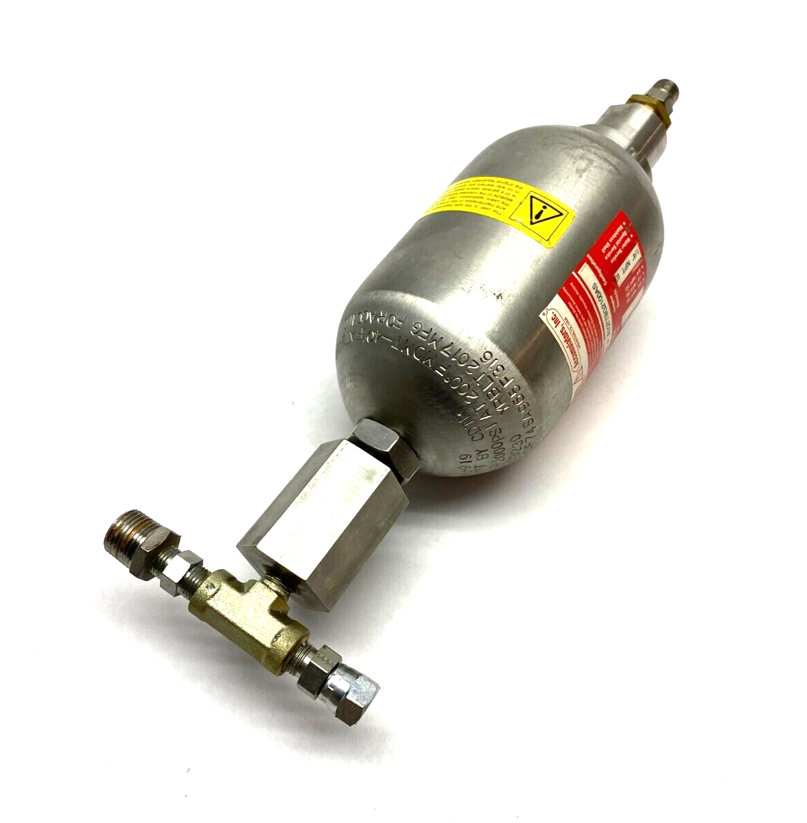 Accumulators Inc A1QTTBG2100AS High Pressure Accumulator 1 Qt 2,000psi 3/4" NPT - Maverick Industrial Sales