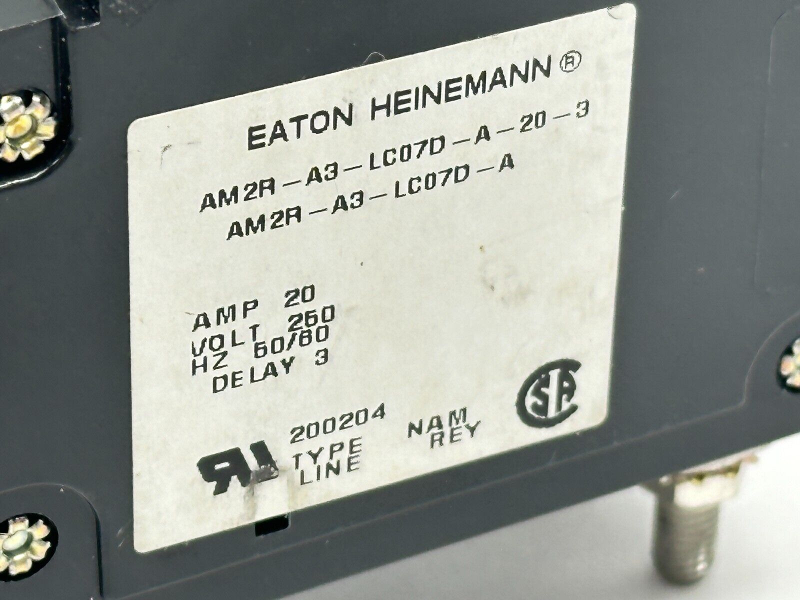 Eaton AM2R-A3-LC07D-A-20-3 Circuit Breaker Delay 3 20A 250V - Maverick Industrial Sales