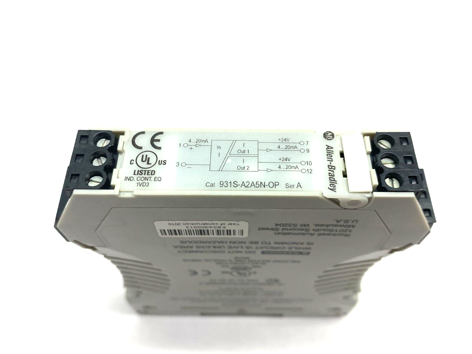 Allen Bradley 931A-A2A5N-OP Ser. A Signal Conditioner Passive Isolater, Splitter - Maverick Industrial Sales