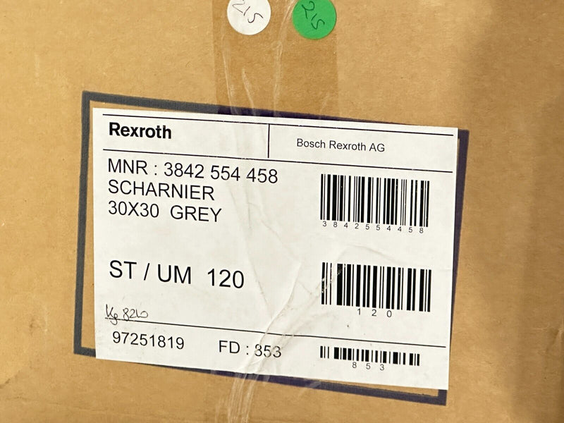 Bosch Rexroth 3842554458 Plastic Hinge HINGE PA 30X30 GREY BOX OF 215 - Maverick Industrial Sales