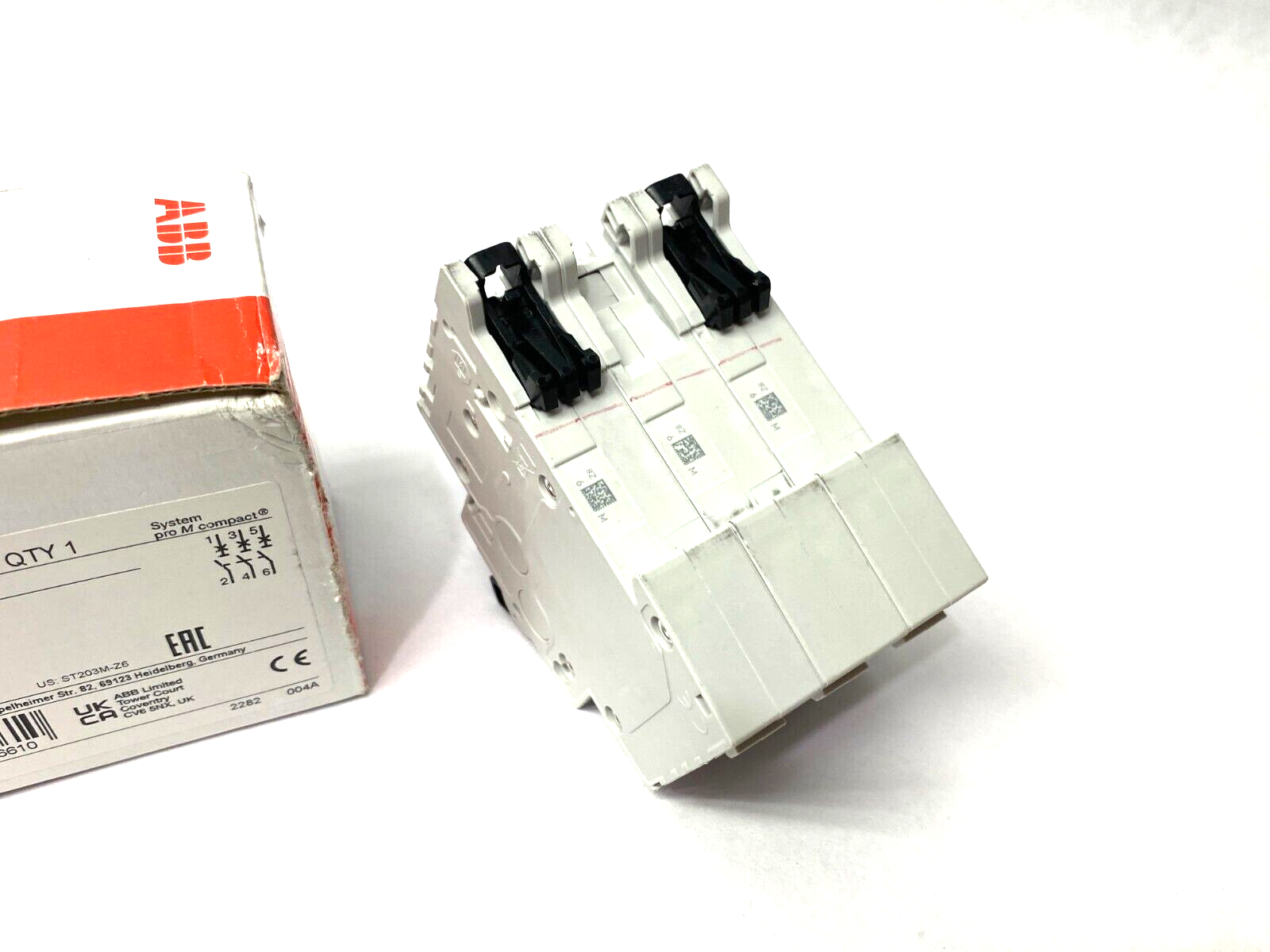 ABB 2CDS273334R0378 proM compact System Circuit Breaker 3-Pole ST203M-Z6 - Maverick Industrial Sales
