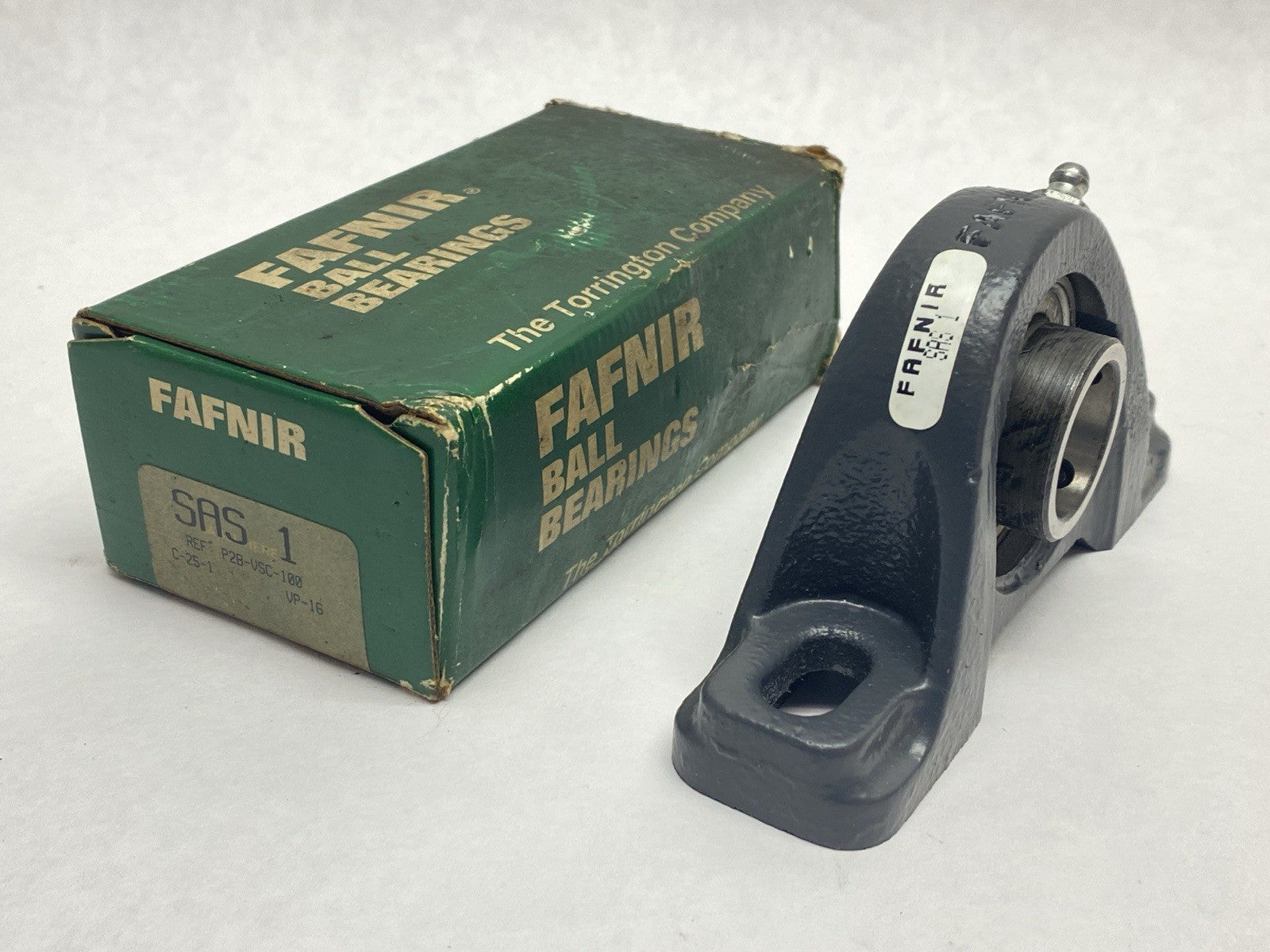 Fafnir SAS1 Pillow Block Mounted Ball Bearing 1" Bore 2-Bolt - Maverick Industrial Sales