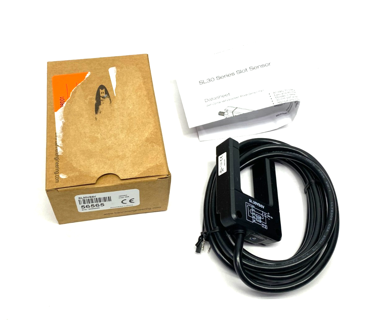 Banner SL30VB6V Forked Slot Sensor 30mm Width, 1 NPN, 1 PNP, Bipolar 56565 - Maverick Industrial Sales