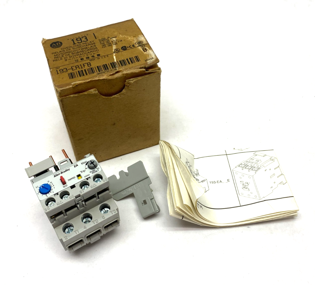193-EA1FB | Allen Bradley Ser. B Overload Relay 3.7-12A, Solid-State, Class 10 - New – Open box - Maverick Industrial Sales