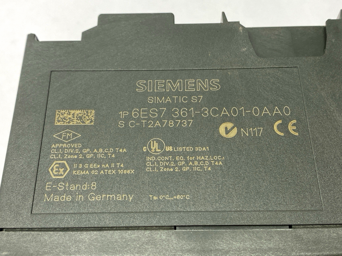 6ES7 361-3CA01-0AA0 | Siemens Simatic Expansion Module MISSING CONNECTOR COVER - Used - Maverick Industrial Sales