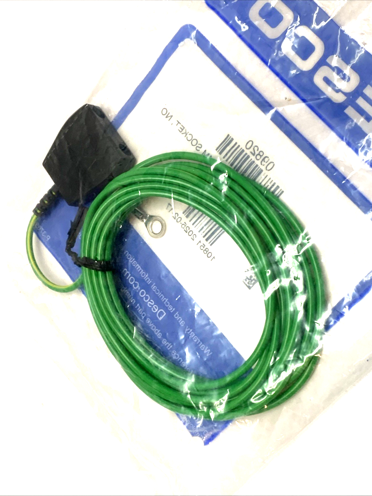 09820 | Desco Common Point Ground Cord 10mm Socket No Resistor 10' - New - Maverick Industrial Sales