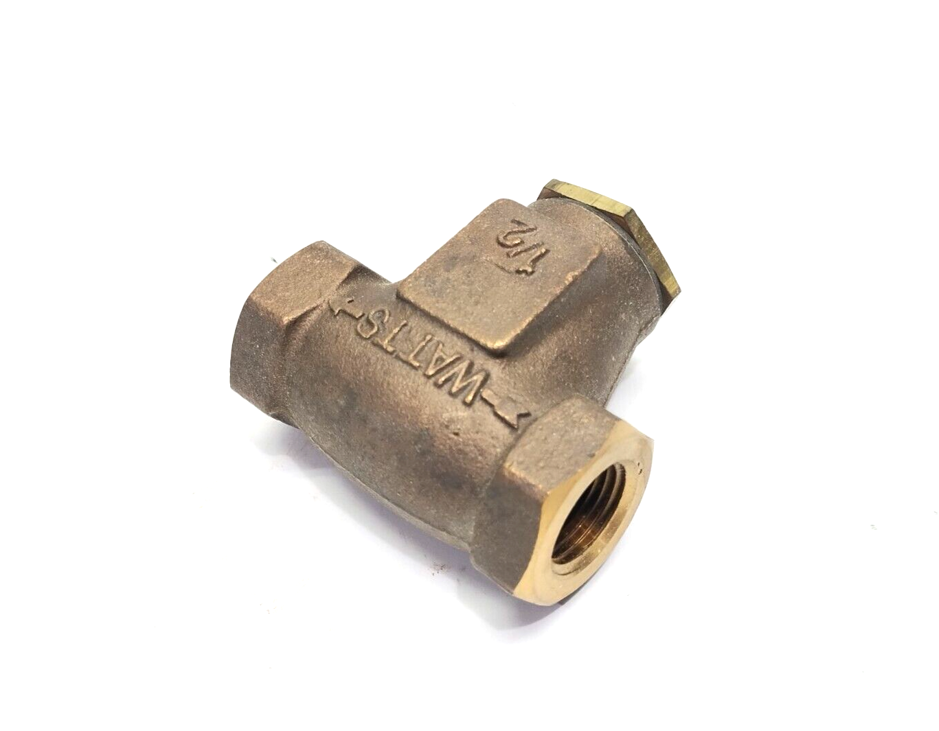 Watts 137-04 In-Line Porous Bronze Strainer/Filter, 90 Micron Element, 1/2" - Maverick Industrial Sales