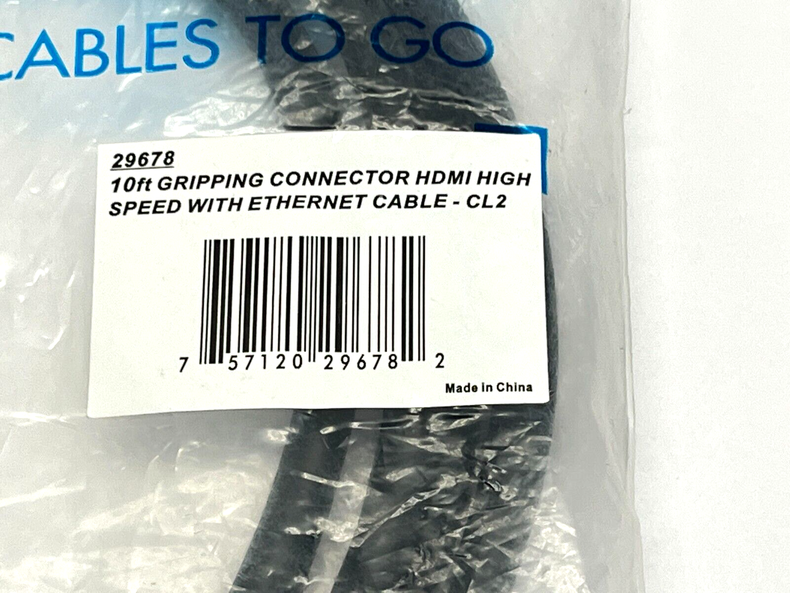 C2G 29678 High Speed HDMI Cable With Gripping Connectors 10ft - Maverick Industrial Sales