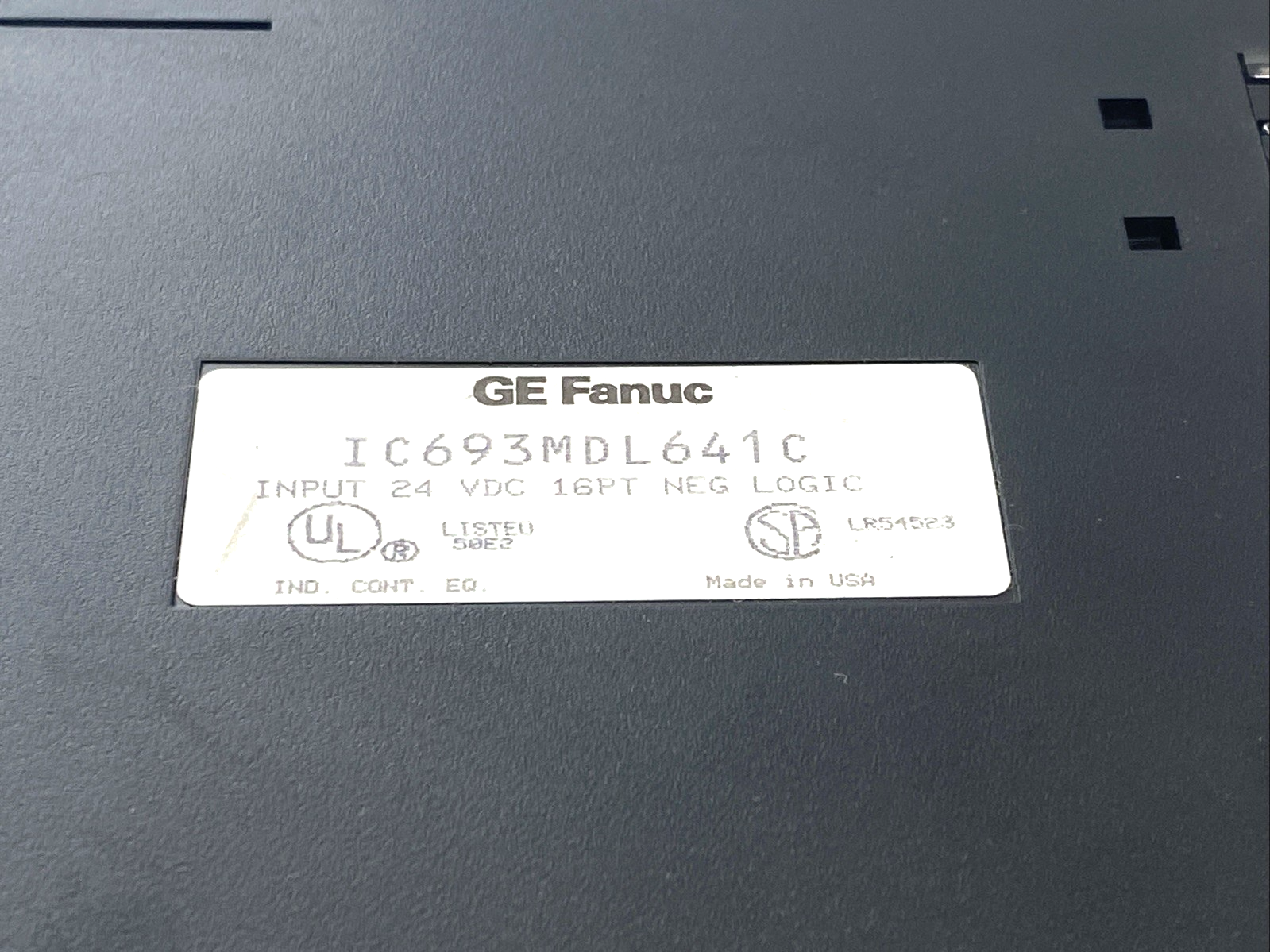 IC693MDL641C | GE Fanuc Input Module 24VDC 16PT Neg Logic NO TERMINAL LOT OF 2 - Used - Maverick Industrial Sales