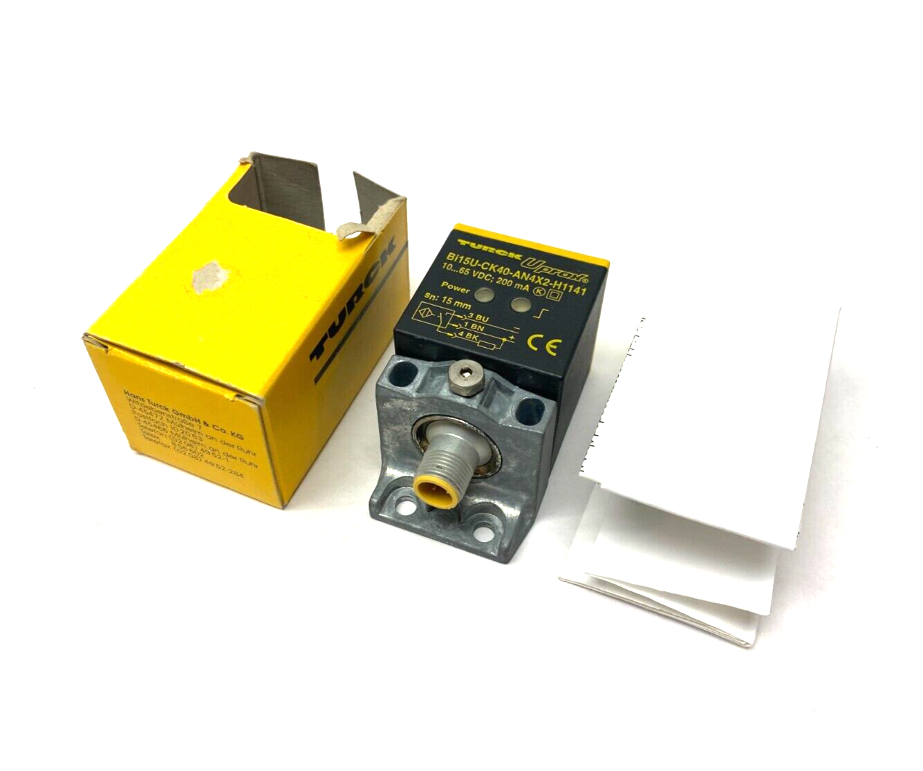 Turck Bi15U-CK40-AN4X2-H1141 uprox 40mm Inductive Cube Sensor 10-65VDC - Maverick Industrial Sales